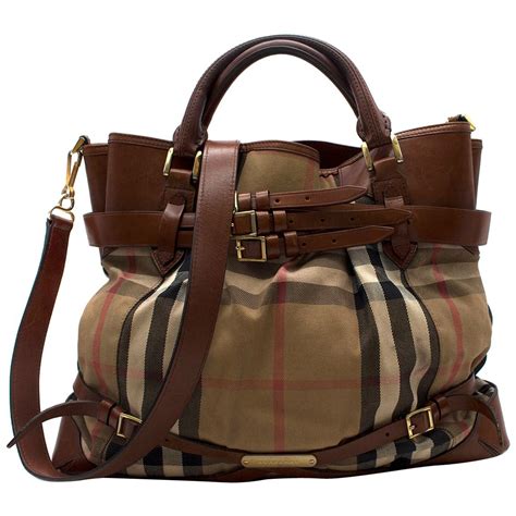 burberry nova check canvas leather satchel|Burberry purses for sale.